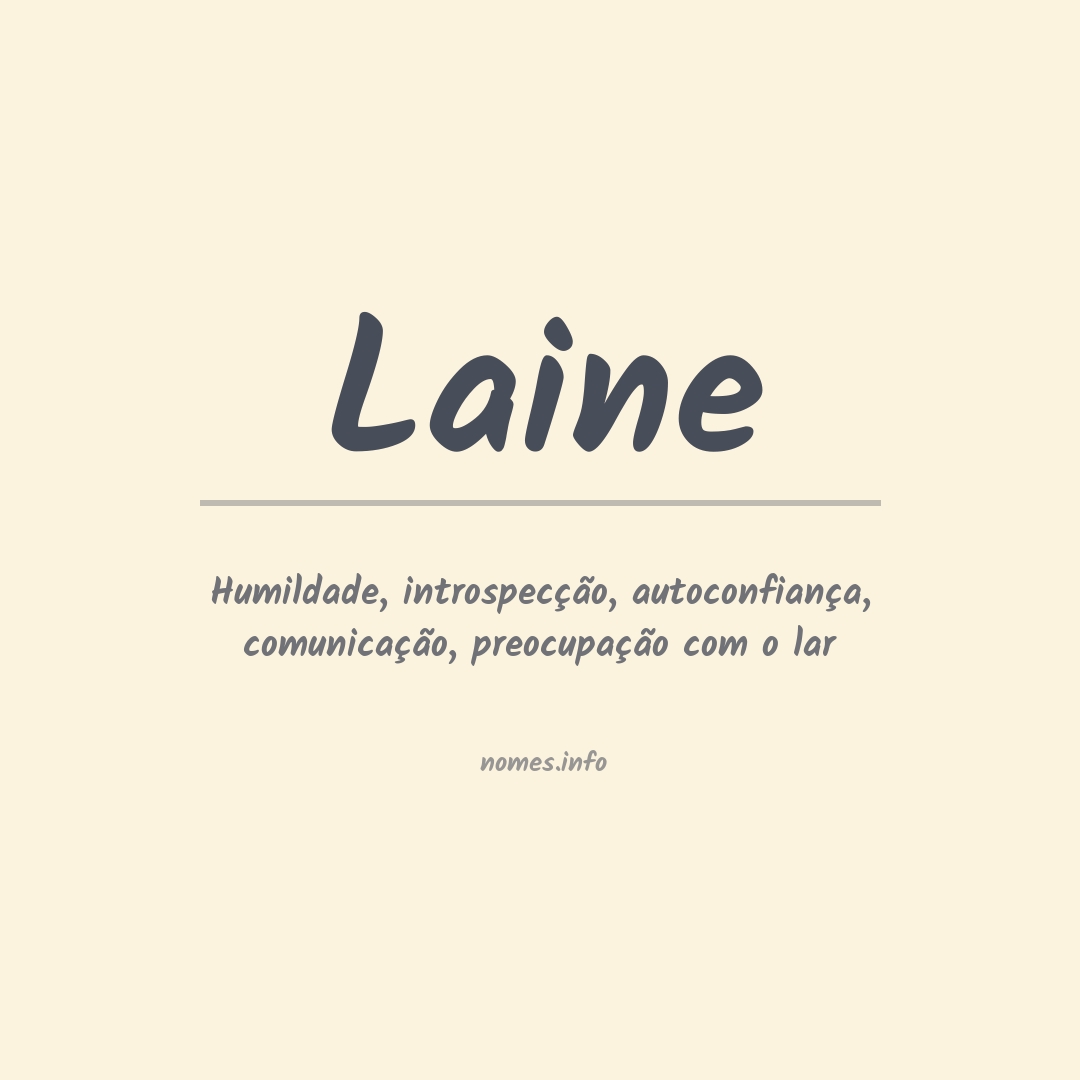 Significado do nome Laine