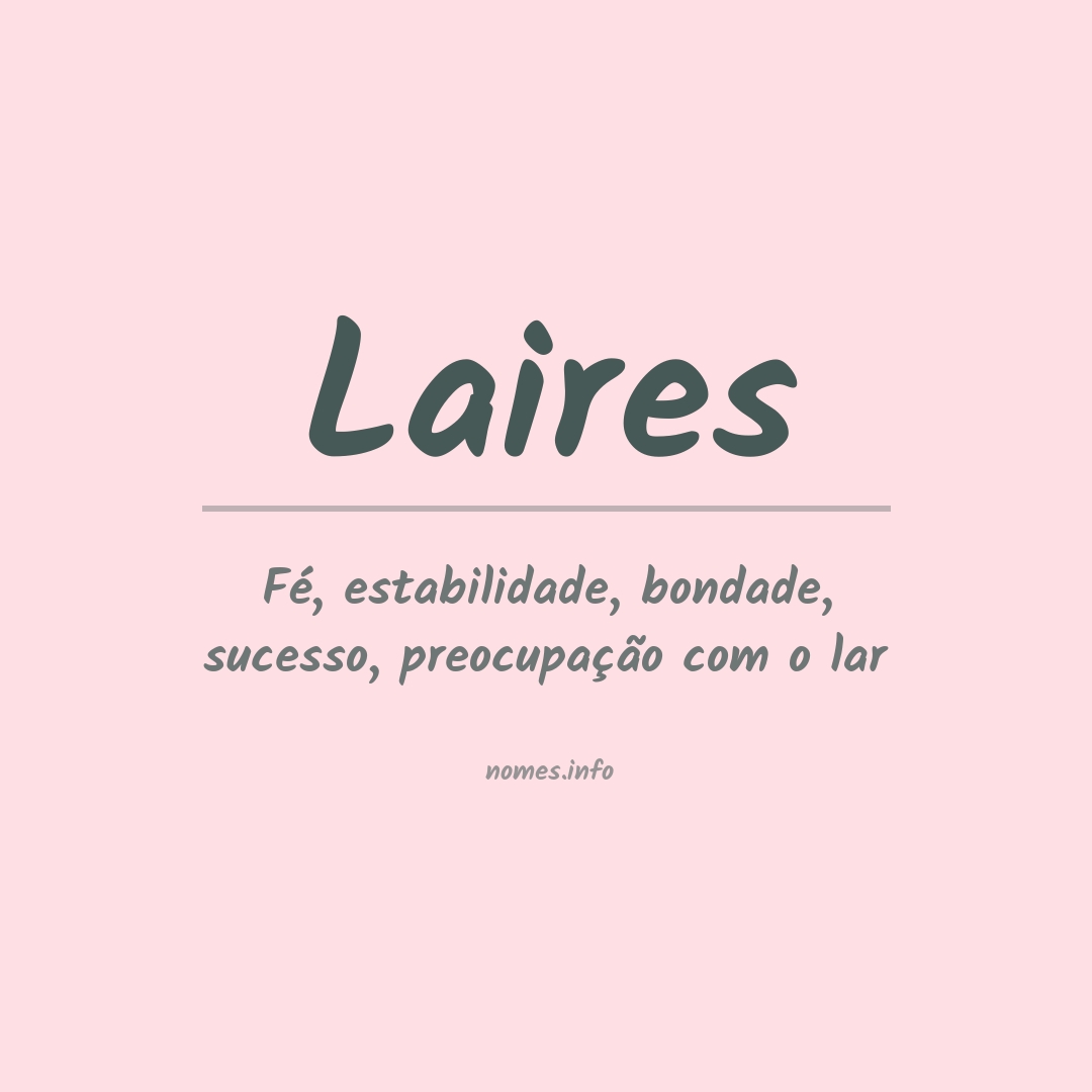 Significado do nome Laires