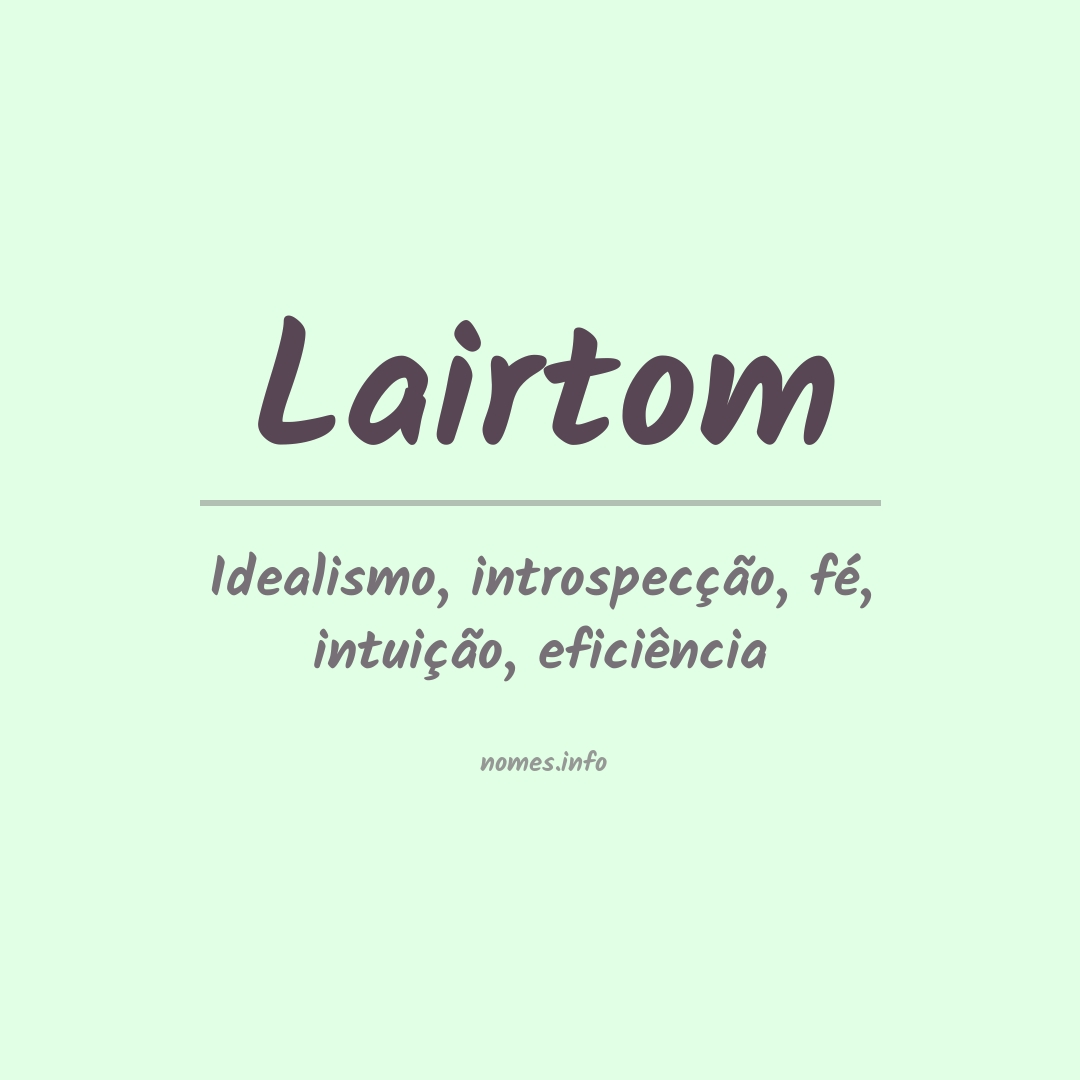 Significado do nome Lairtom