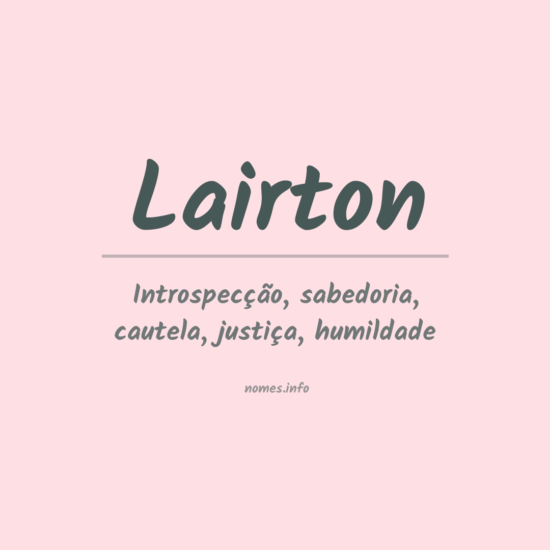 Significado do nome Lairton