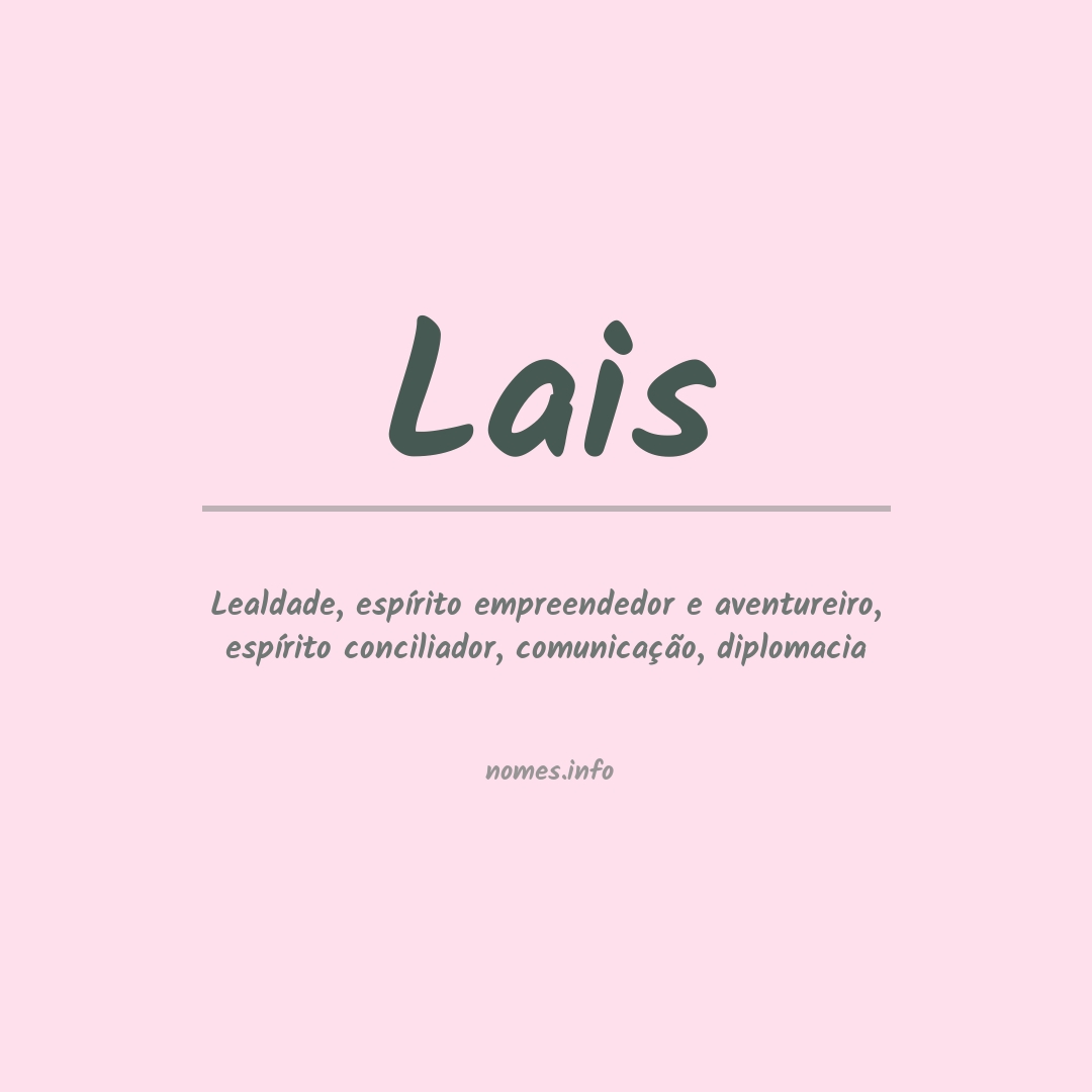 Significado do nome Lais