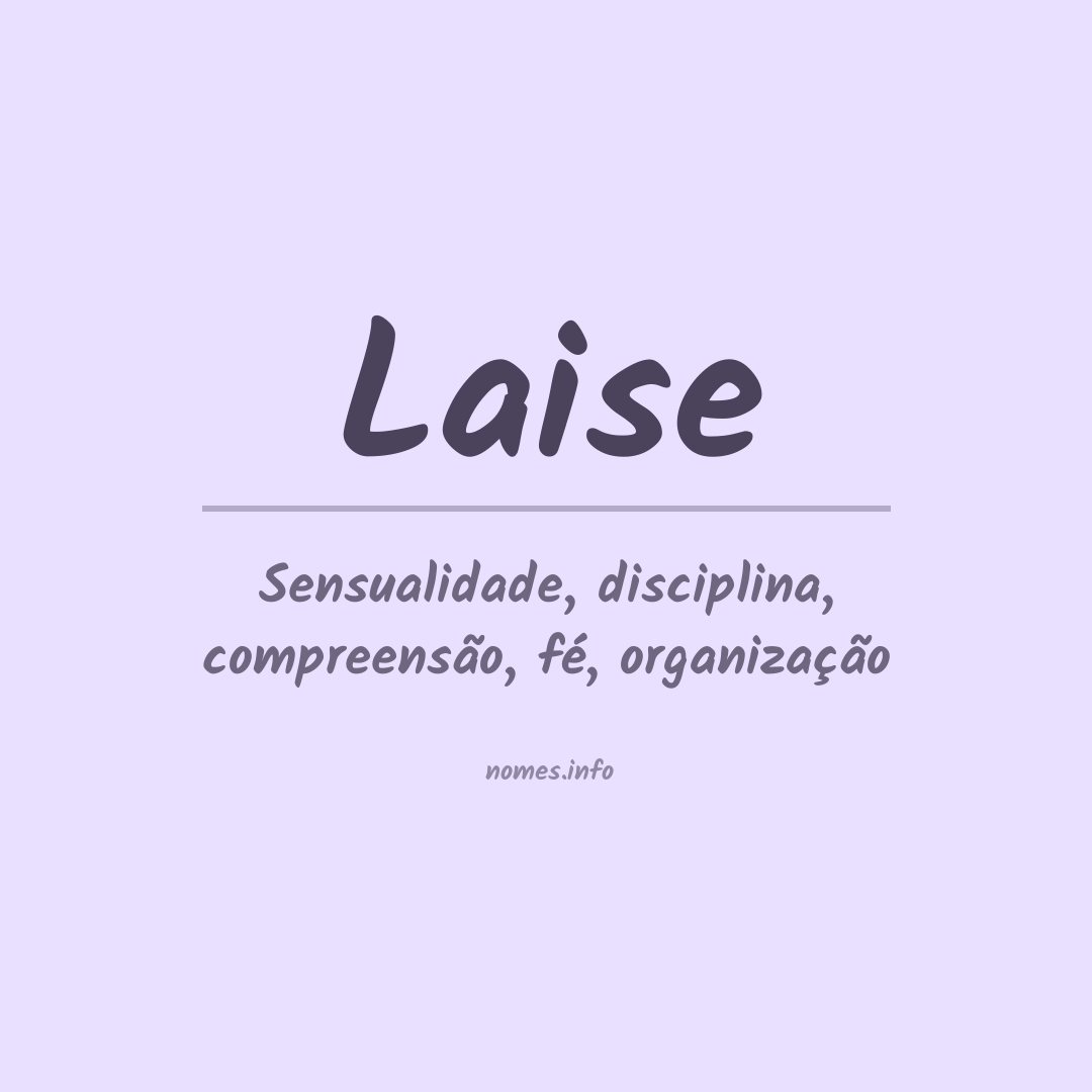 Significado do nome Laise