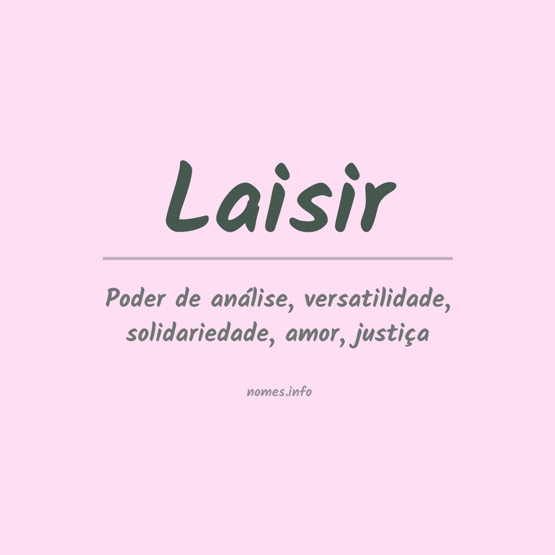 Significado do nome Laisir