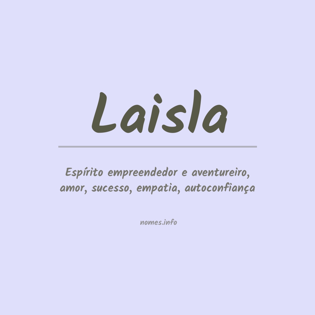 Significado do nome Laisla
