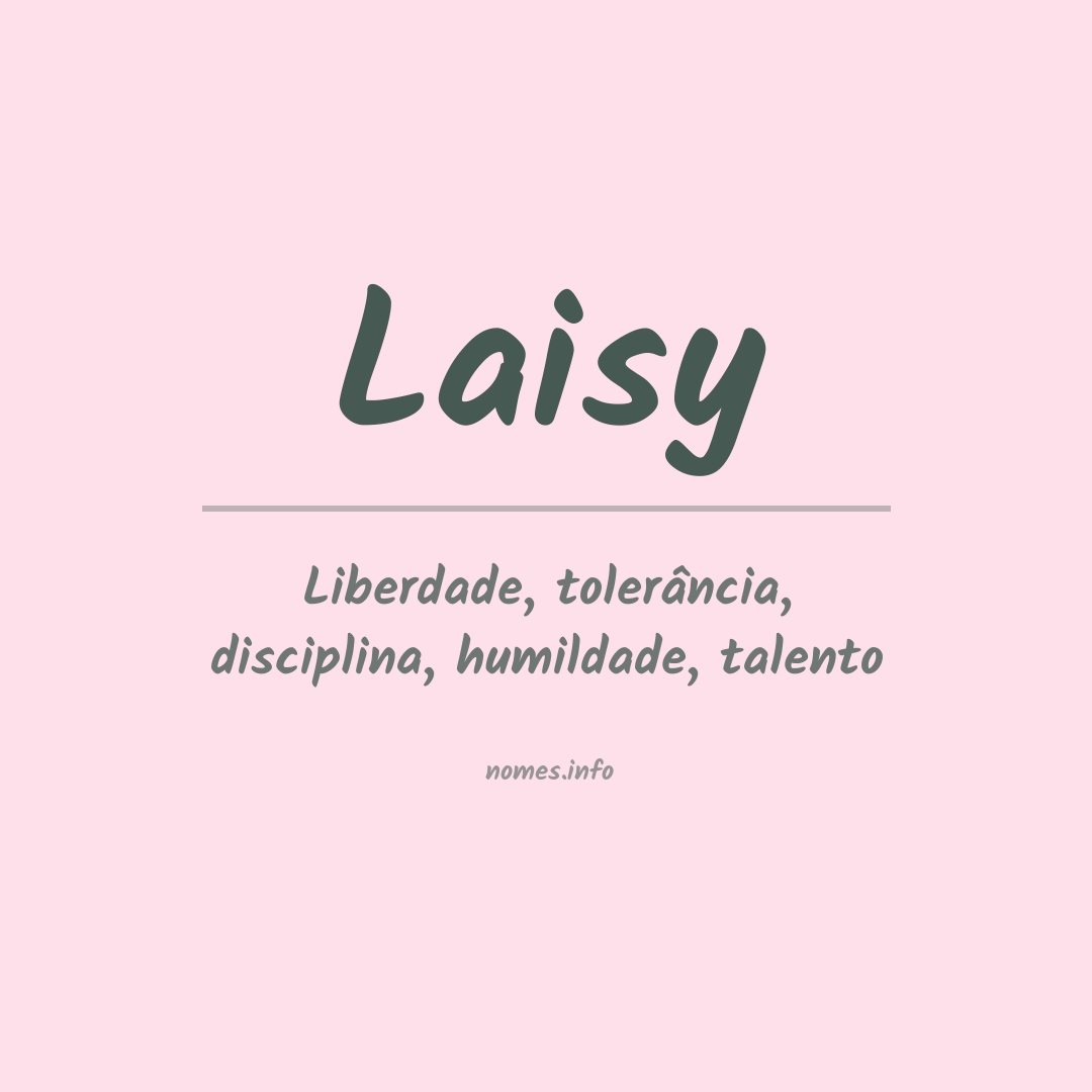 Significado do nome Laisy