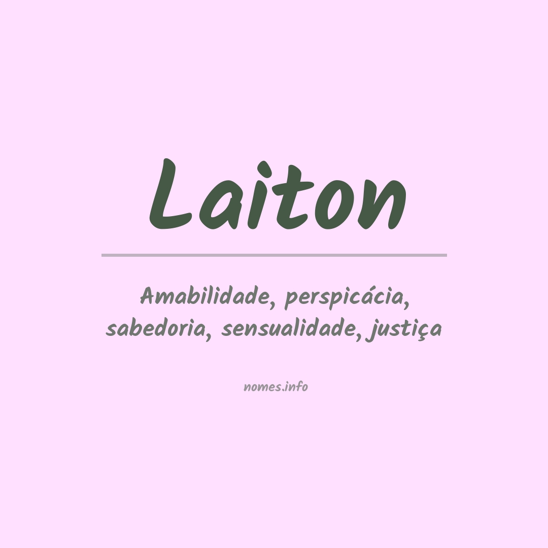 Significado do nome Laiton
