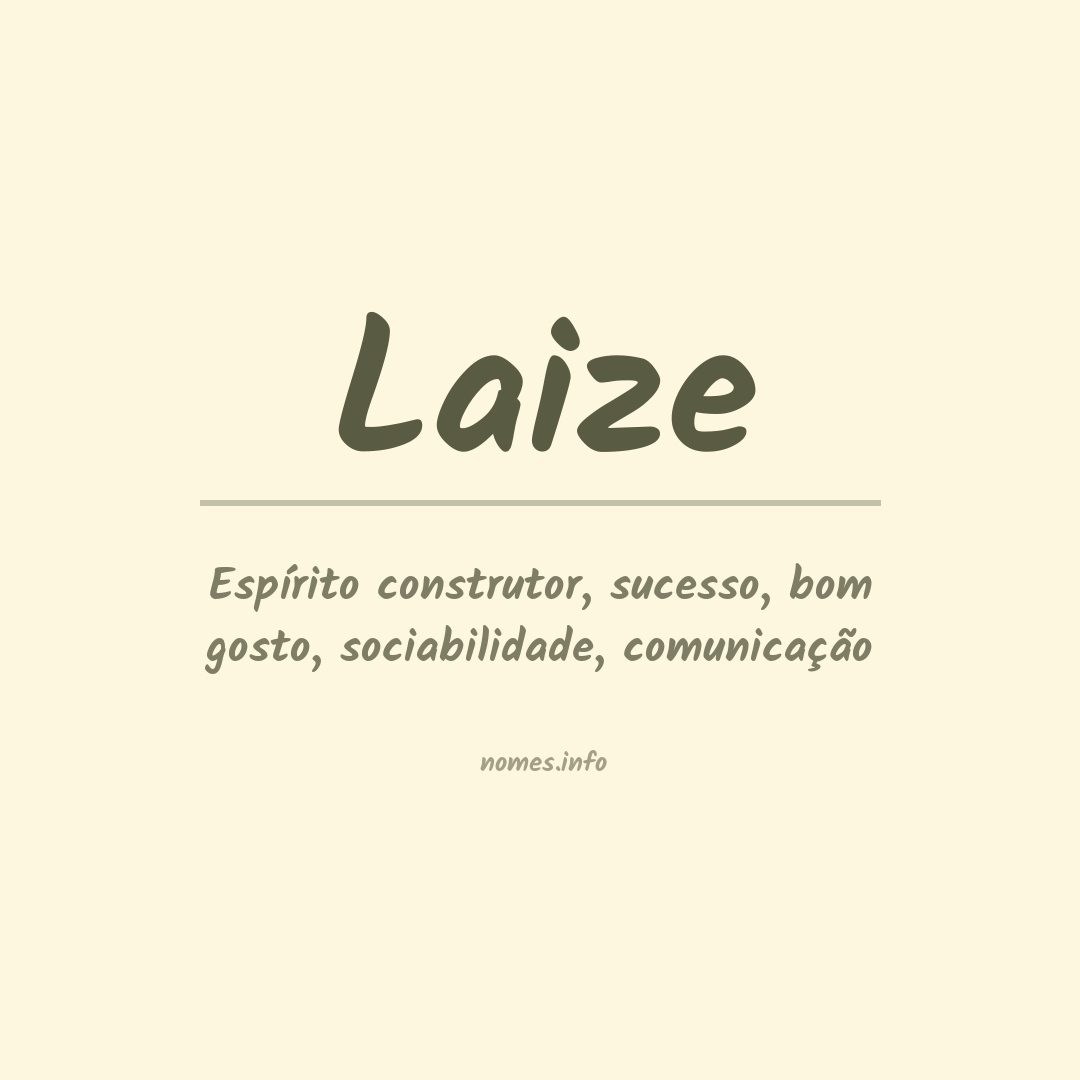 Significado do nome Laize