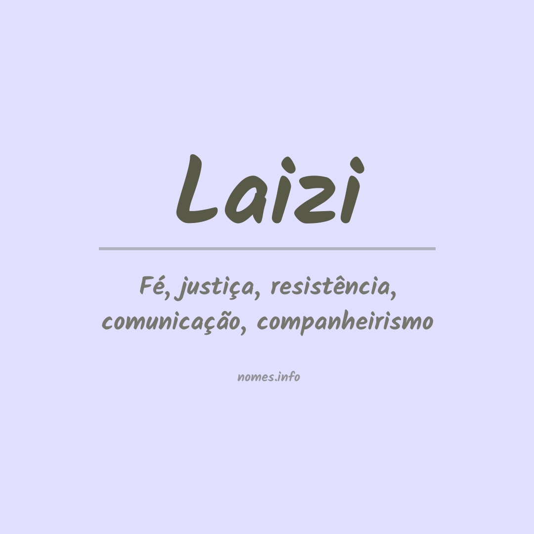 Significado do nome Laizi