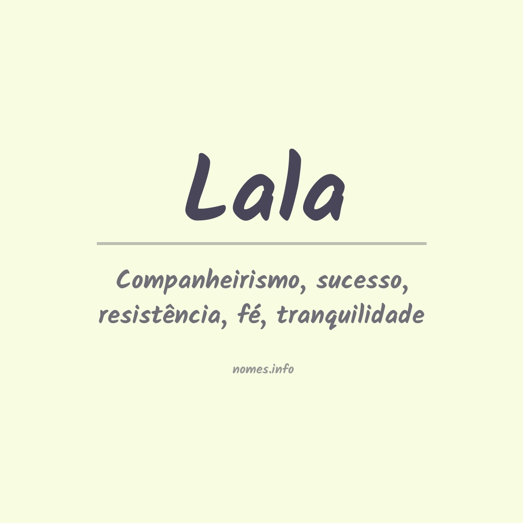 Significado do nome Lala