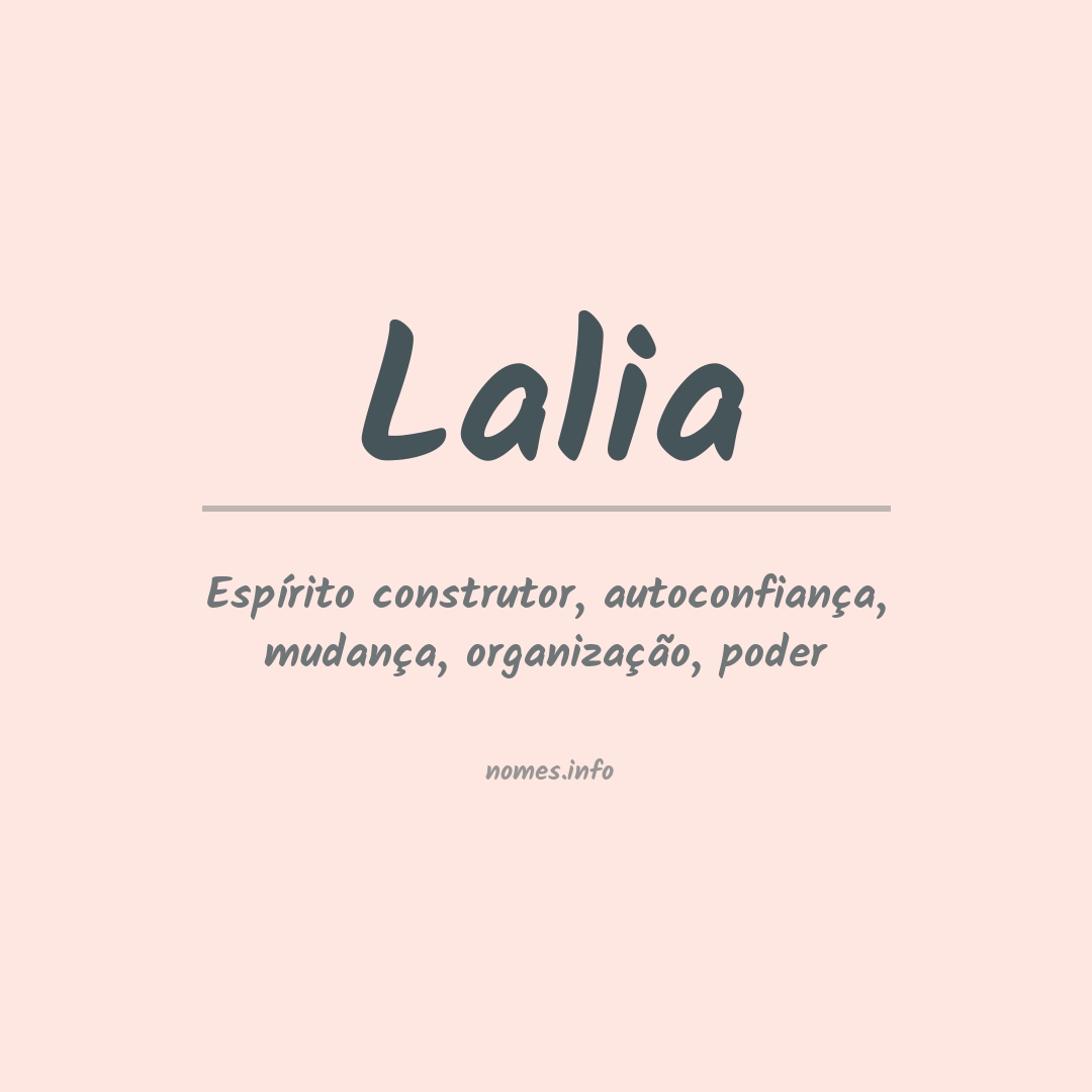 Significado do nome Lalia