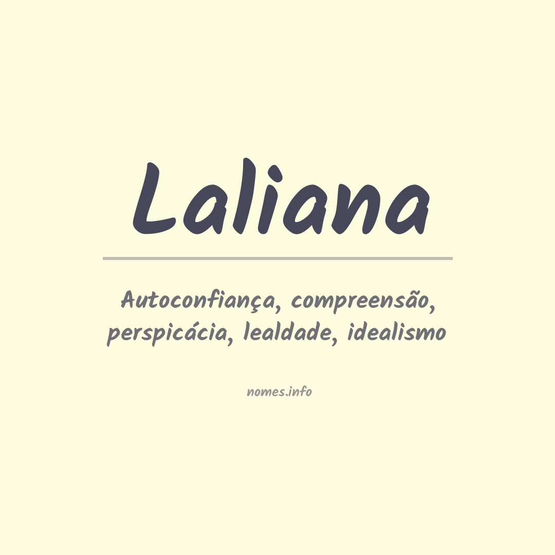 Significado do nome Laliana