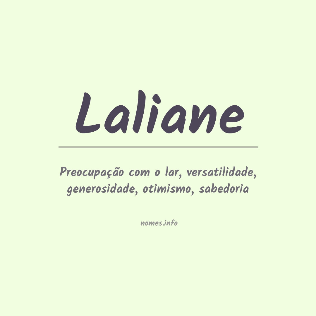 Significado do nome Laliane
