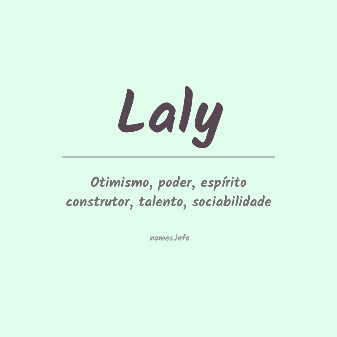 Significado do nome Laly
