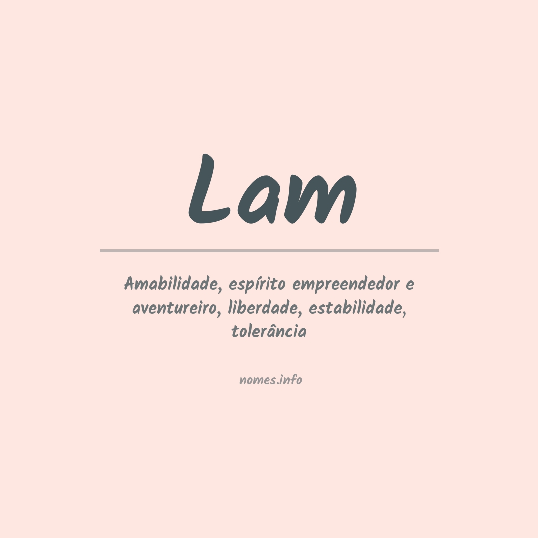 Significado do nome Lam