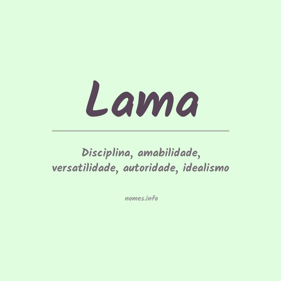 Significado do nome Lama