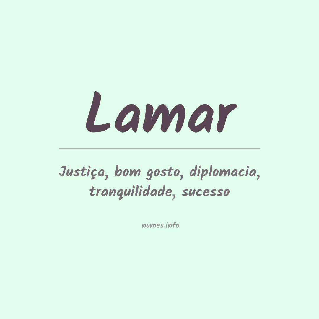 Significado do nome Lamar
