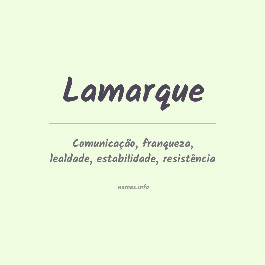 Significado do nome Lamarque