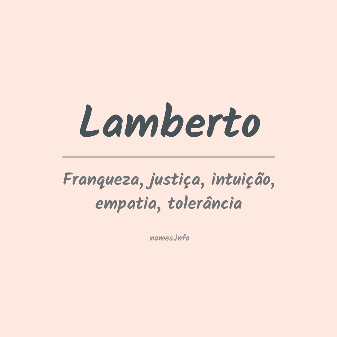 Significado do nome Lamberto