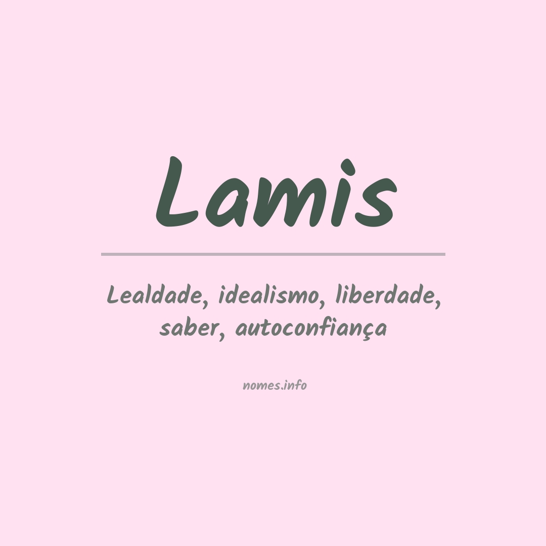 Significado do nome Lamis