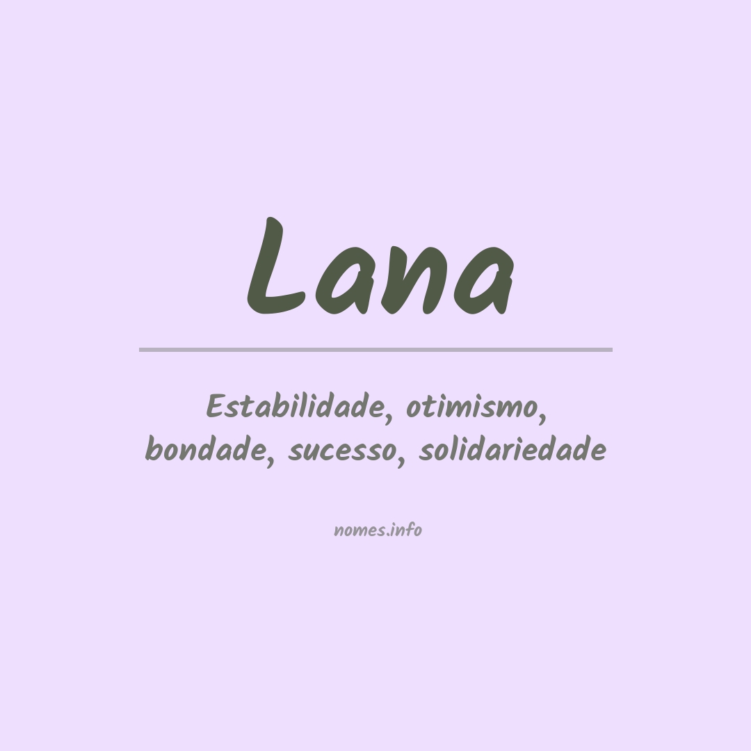Significado do nome Lana