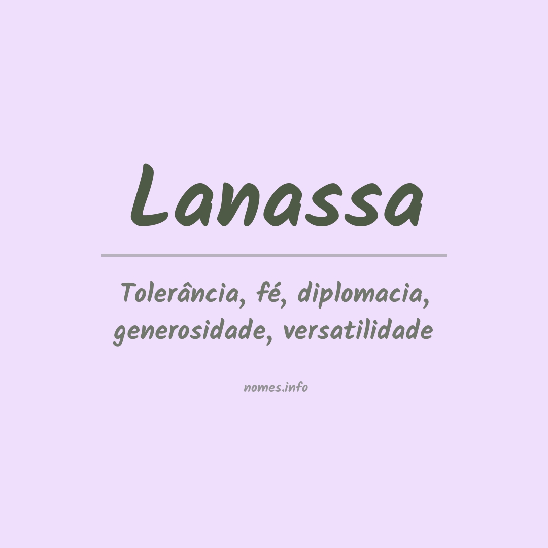 Significado do nome Lanassa