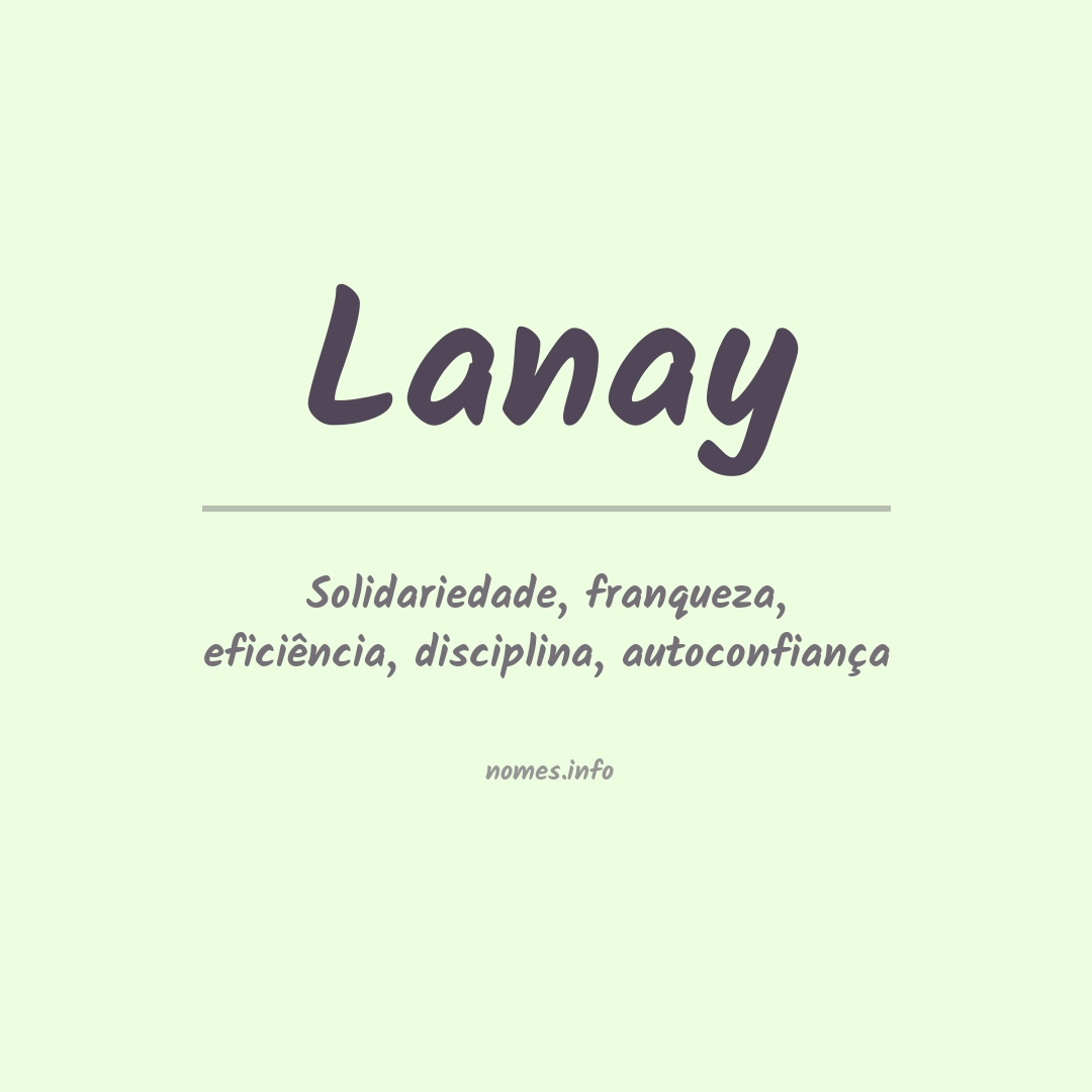 Significado do nome Lanay