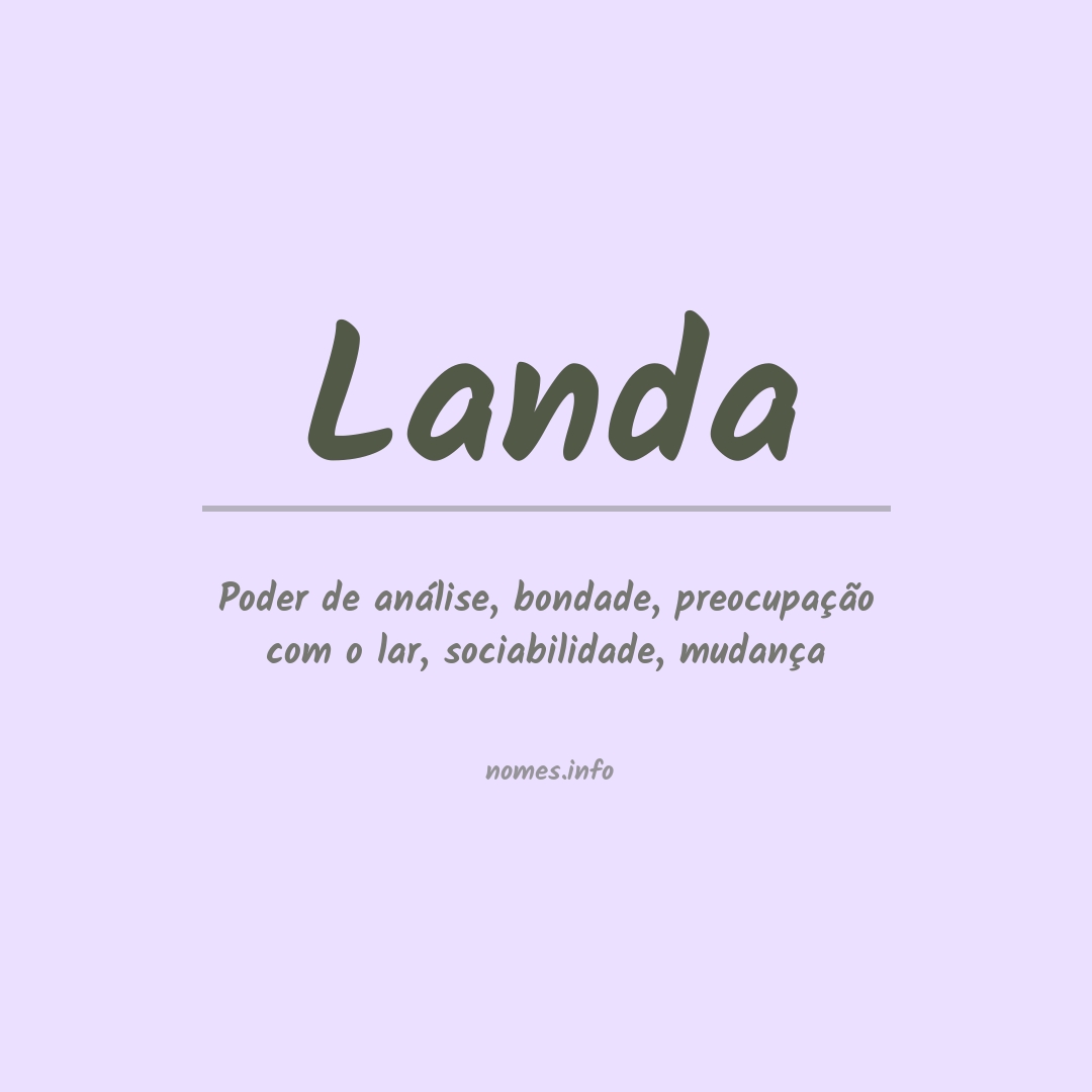 Significado do nome Landa