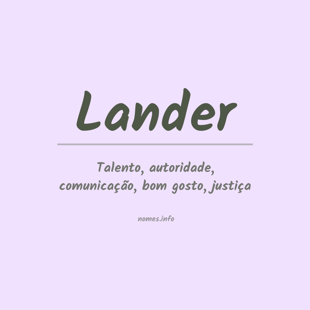 Significado do nome Lander