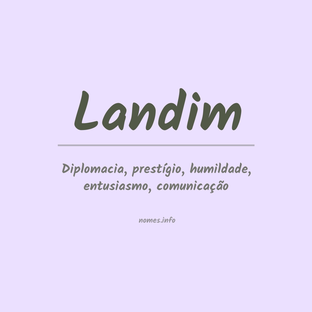 Significado do nome Landim