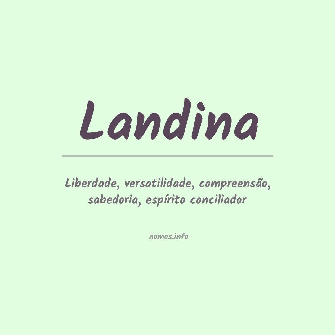 Significado do nome Landina