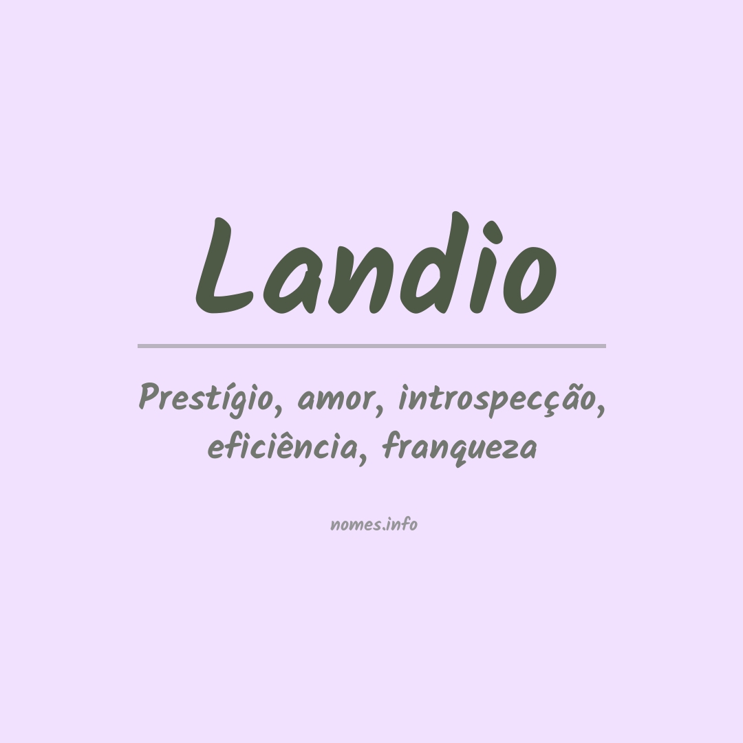 Significado do nome Landio