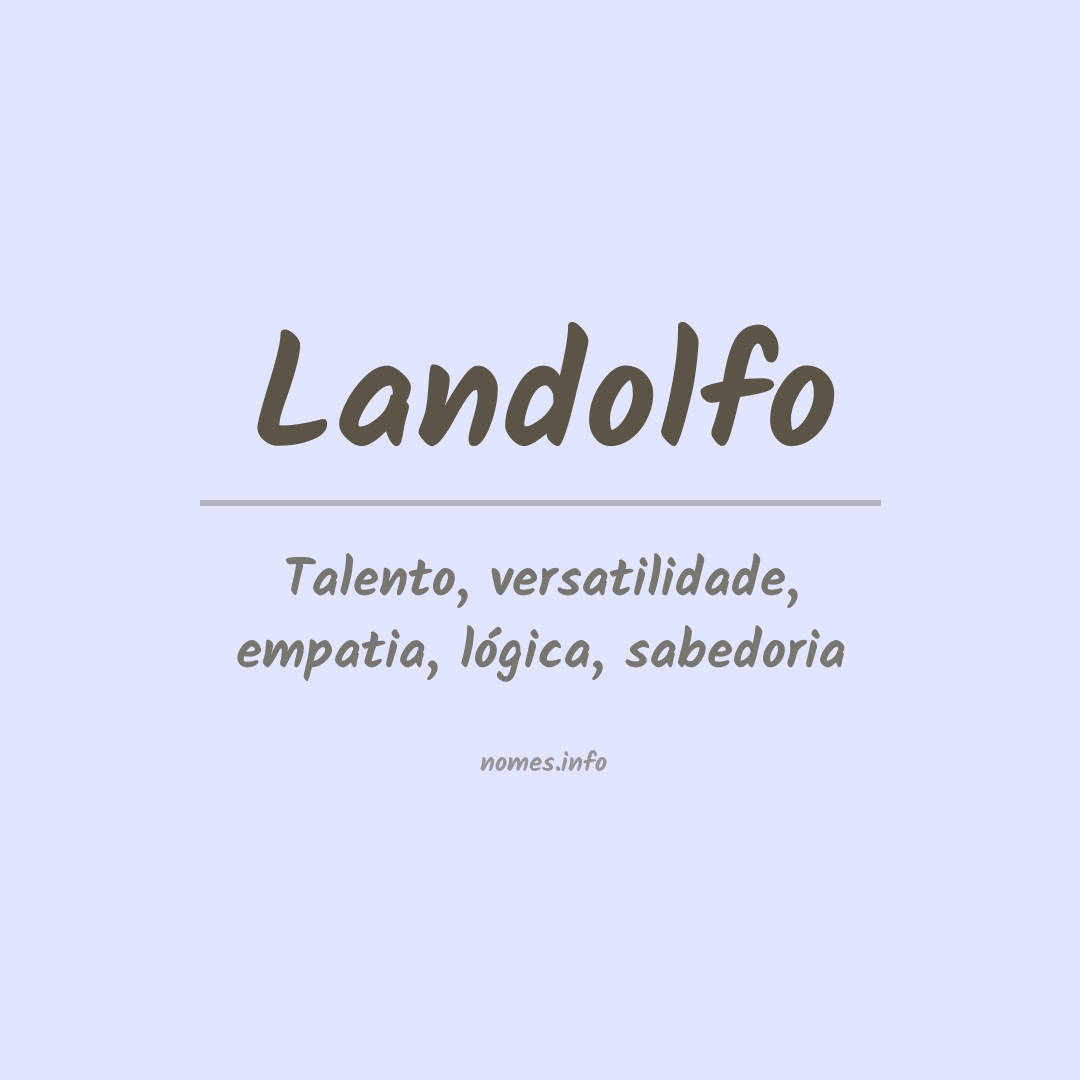 Significado do nome Landolfo