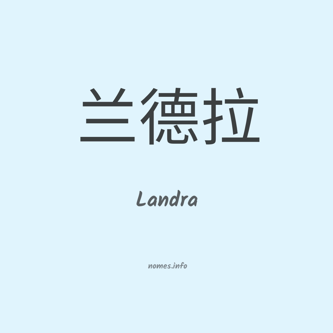 Landra em chinês