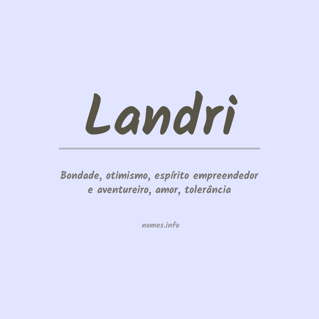 Significado do nome Landri