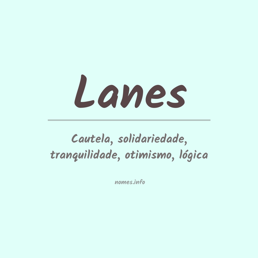 Significado do nome Lanes