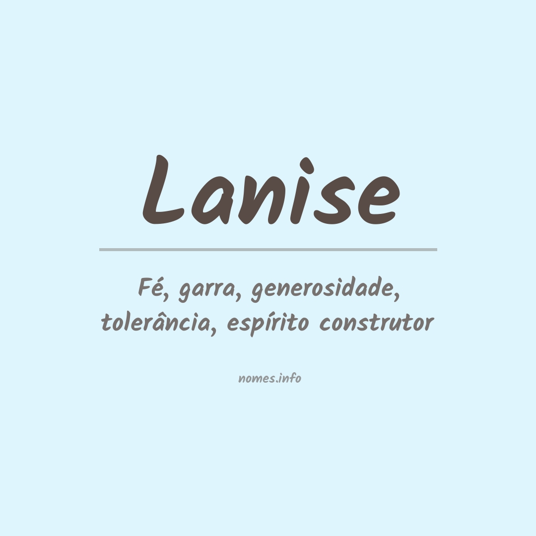 Significado do nome Lanise