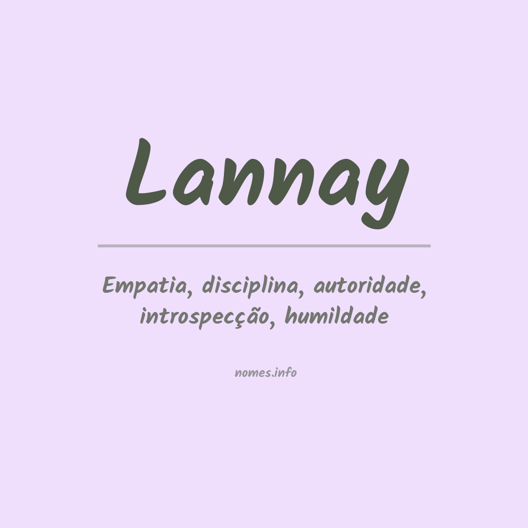 Significado do nome Lannay