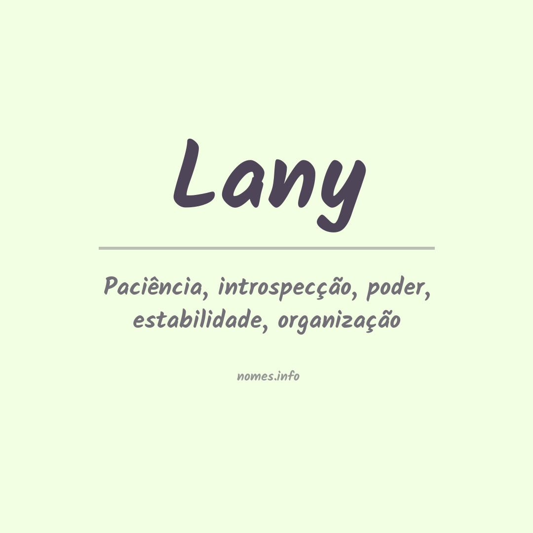 Significado do nome Lany