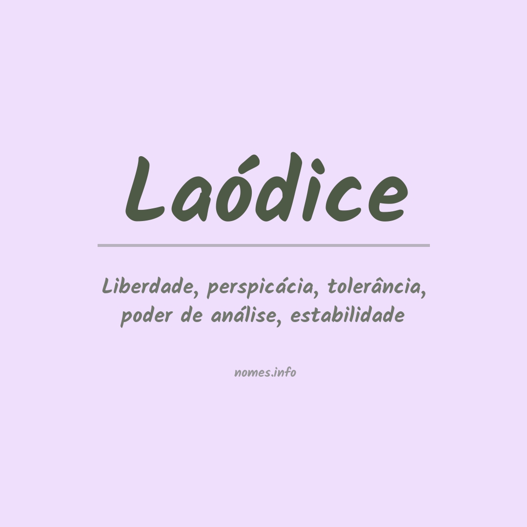 Significado do nome Laódice