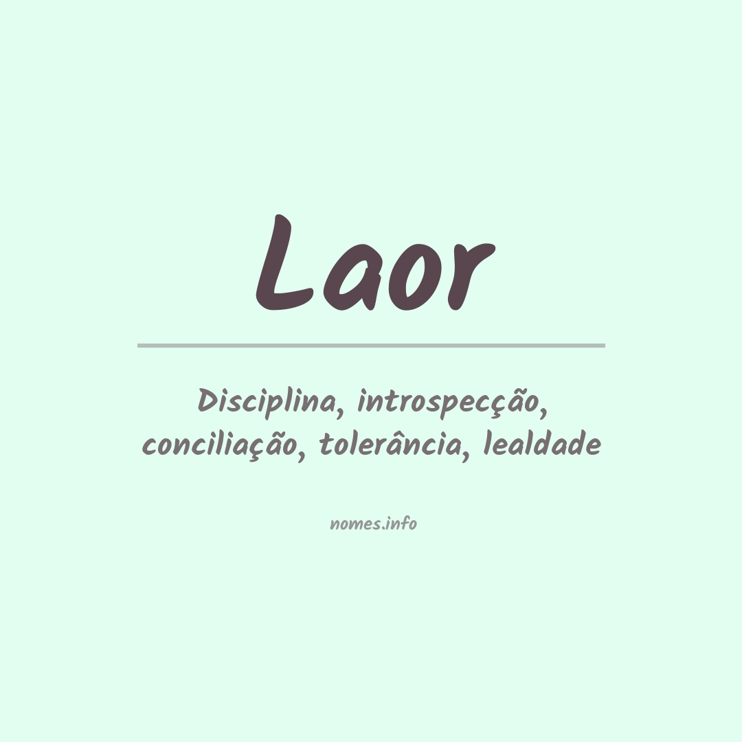 Significado do nome Laor