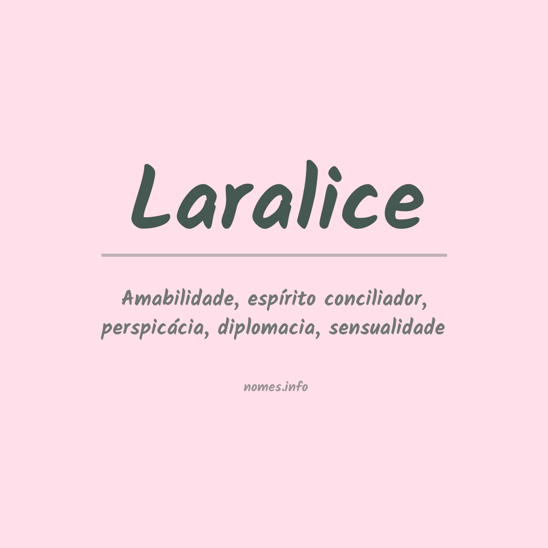 Significado do nome Laralice