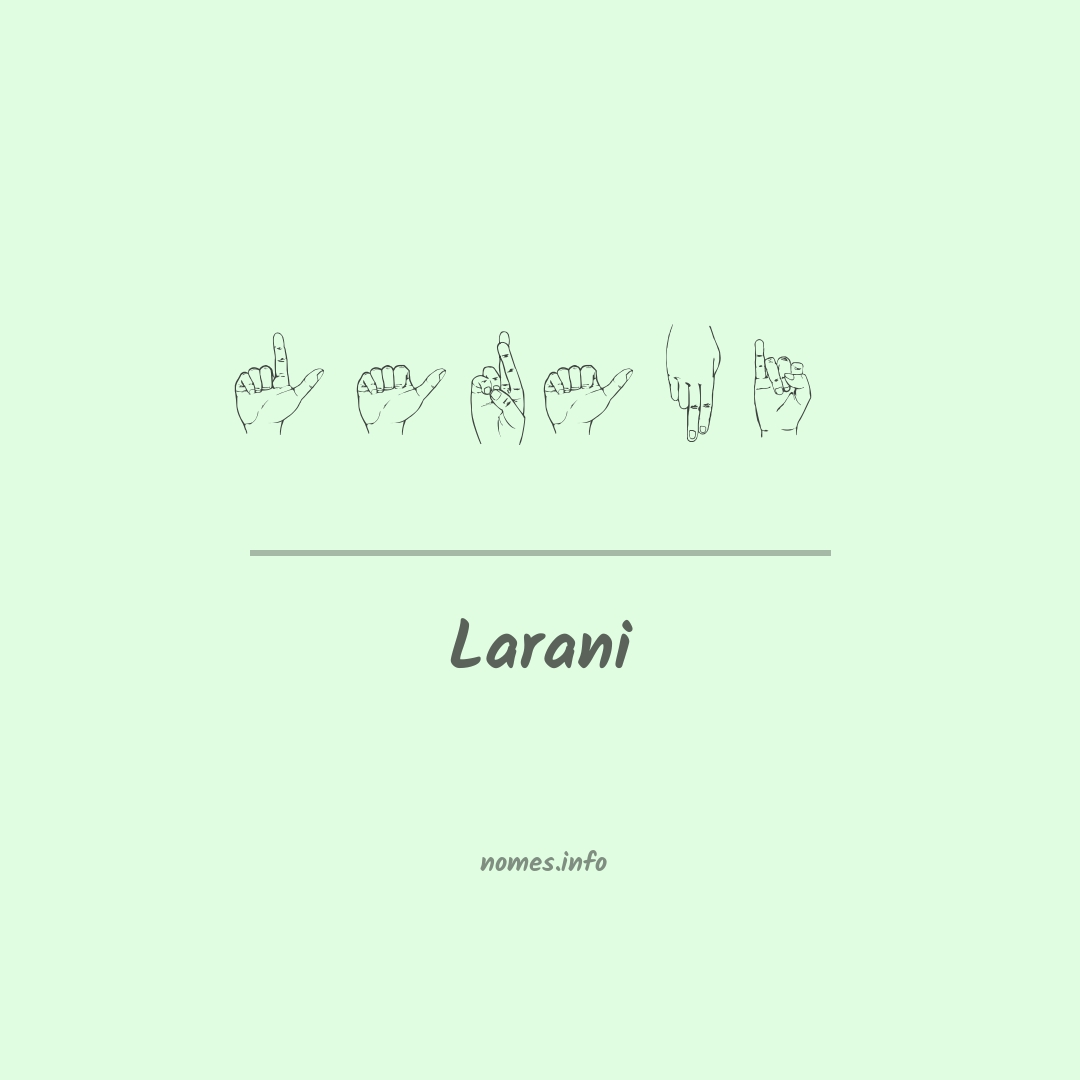 Larani em Libras
