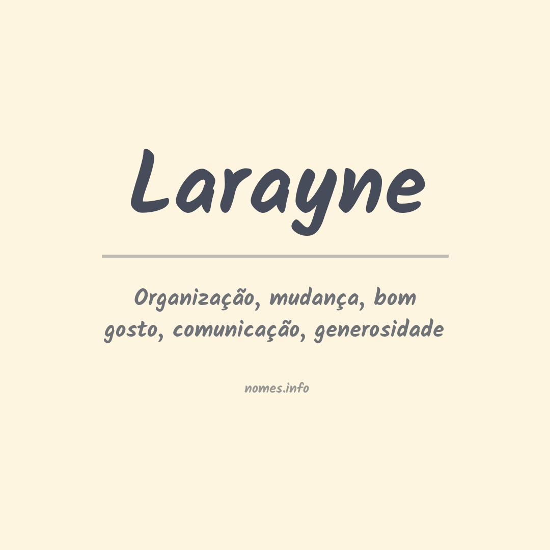 Significado do nome Larayne