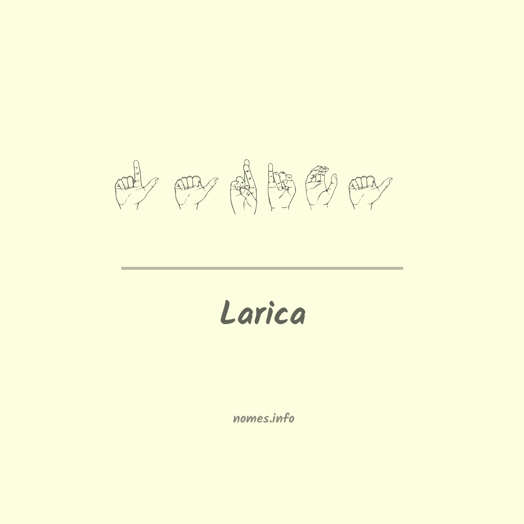 Larica em Libras