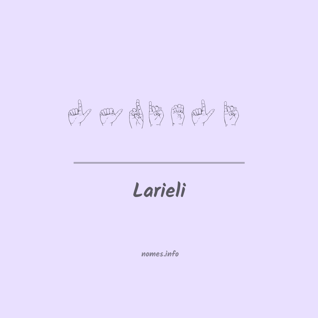 Larieli em Libras