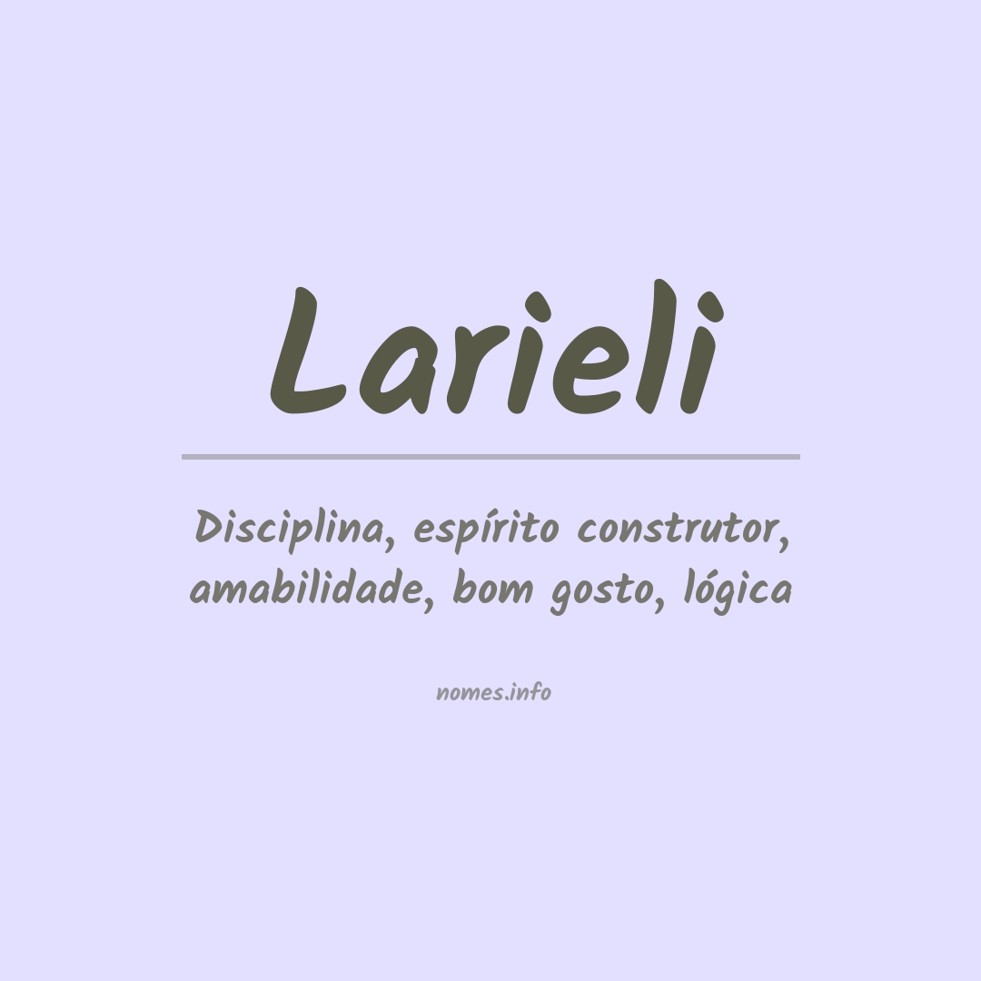 Significado do nome Larieli