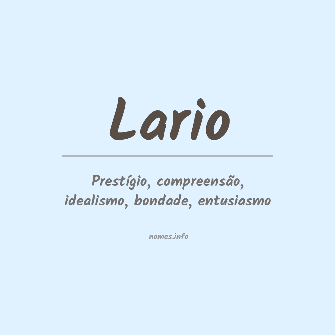 Significado do nome Lario