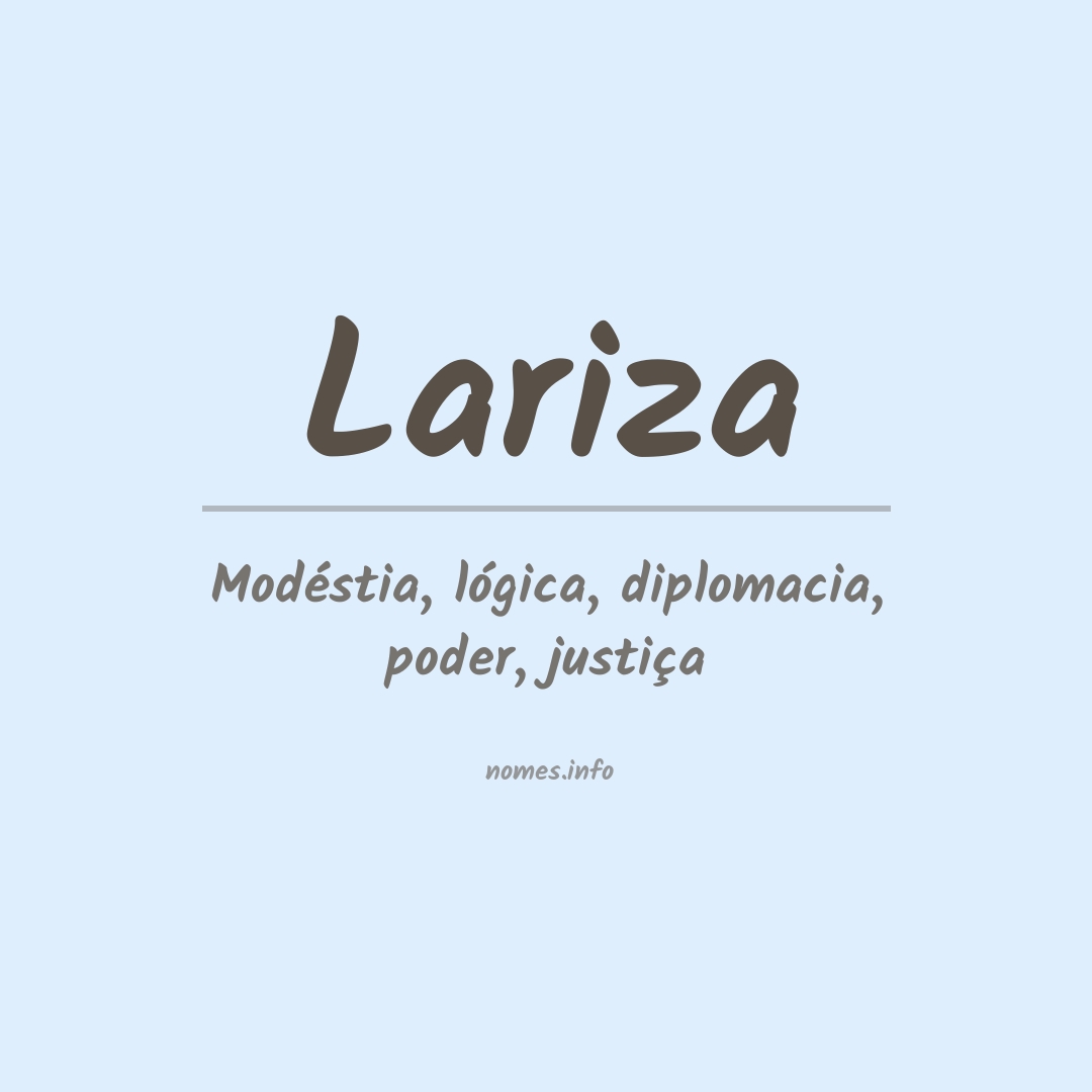 Significado do nome Lariza