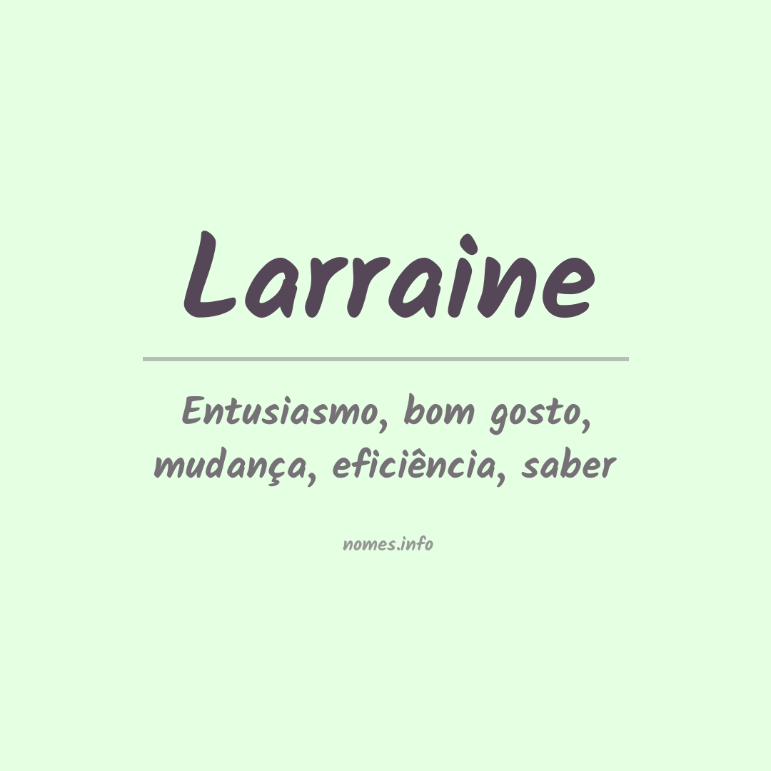 Significado do nome Larraine