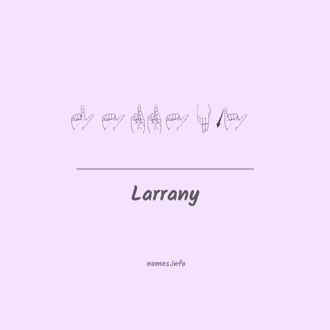 Larrany em Libras